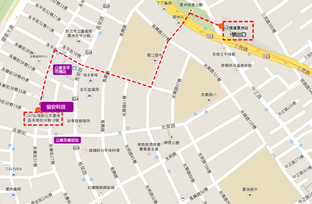 步行路線：約十分鐘即可抵達